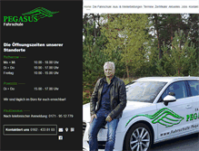Tablet Screenshot of fahrschule-pegasus.de